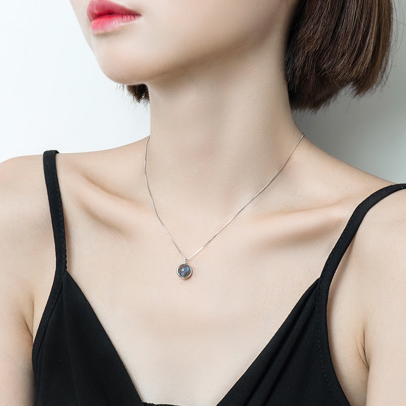 "Therapist" Labradorite S925 Pendant Necklace